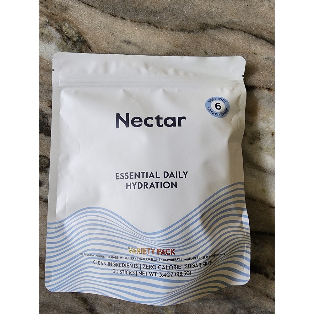 Nectar Essential Daily Hydration Variety Pack 30 Sticks Sugar Free Electrolytes